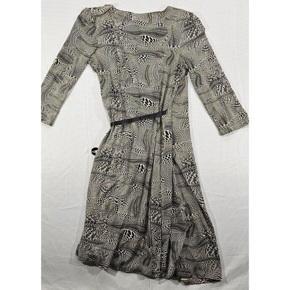 VTG Express Womens Wrap Dress Modal Knit 90s Y2K Fairy Grunge Animal Print Small - Picture 2 of 13